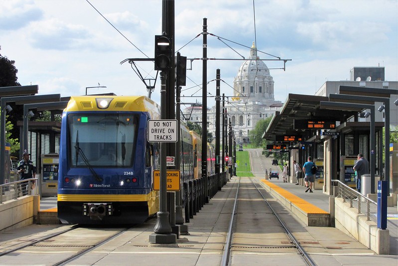 Photo of Saint Paul's Green Line Light Rail.