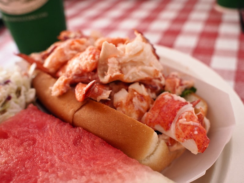 TD Garden food features iconic Boston food like the lobster roll depicted here.